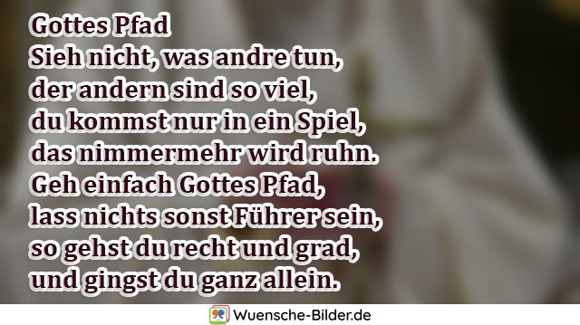 Sieh nicht, was andre tun