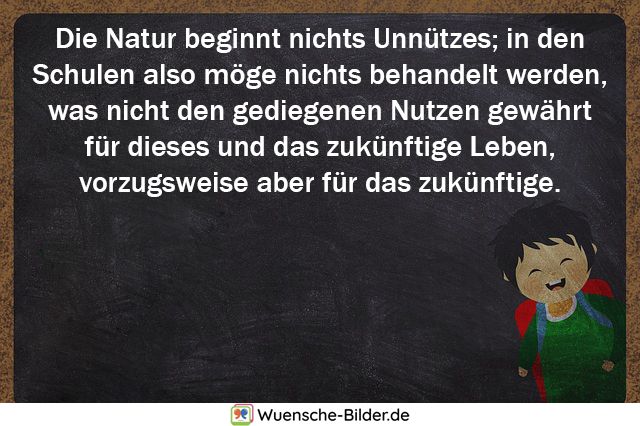 Die Natur beginnt nichts Unnützes