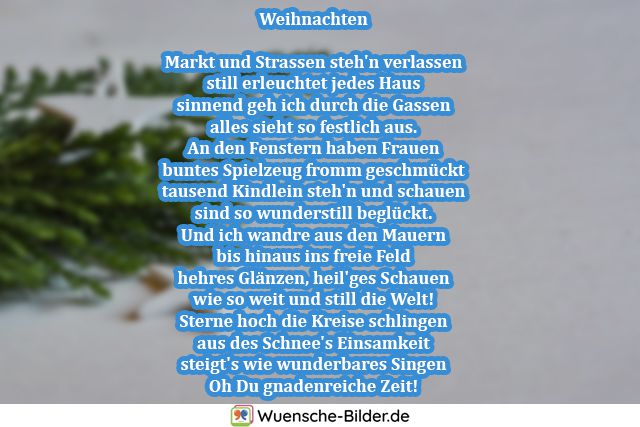 ᐅ Weihnachtsgedichte Mit Bild Verse Und Zitate Zu Weihnachten