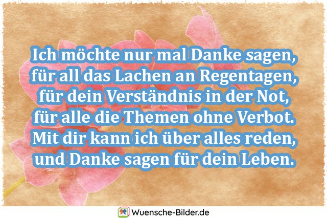 Freund den danke an Süße Texte