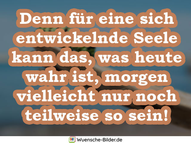 Denn für eine sich entwickelnde