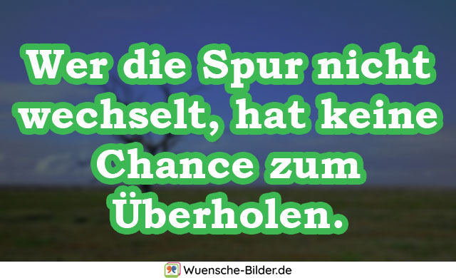 Wer die Spur nicht wechselt