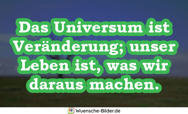 Das Universum ist Veränderung; unser