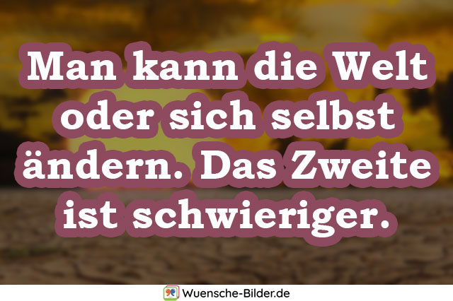 Man kann die Welt oder