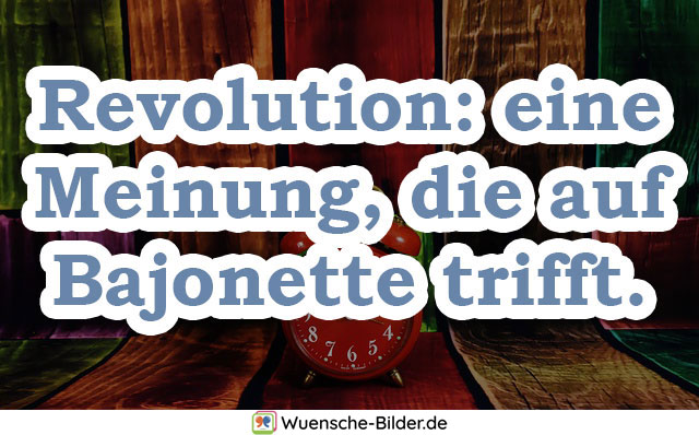 Revolution: eine Meinung, die auf