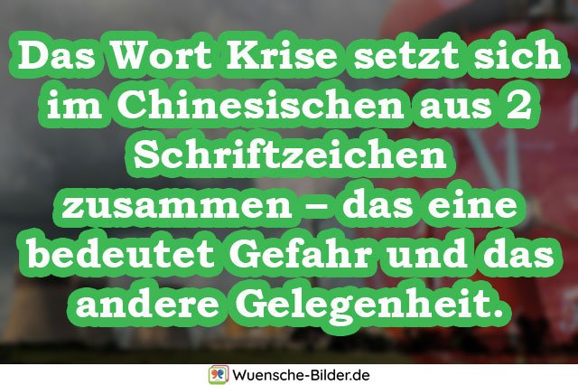 Das Wort Krise setzt sich