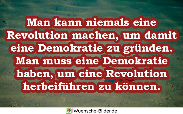 Man kann niemals eine Revolution