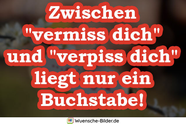 Zwischen „vermiss dich“ und „verpiss