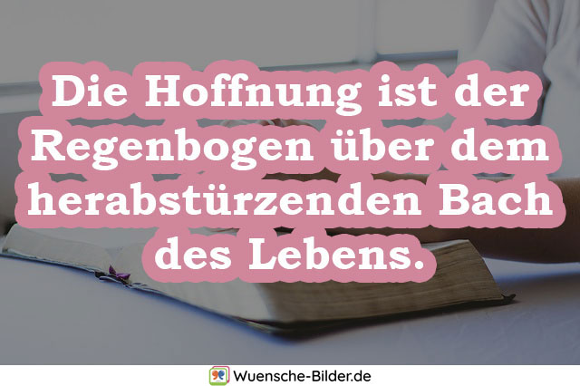 Zu hoffnung spruch ᐅ Hoffnung