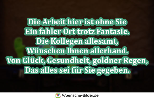 Wunsche zum abschied chef Herzlichen Glückwunsch an die Lieben