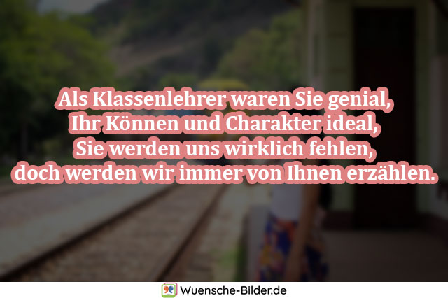 Als Klassenlehrer waren Sie genial