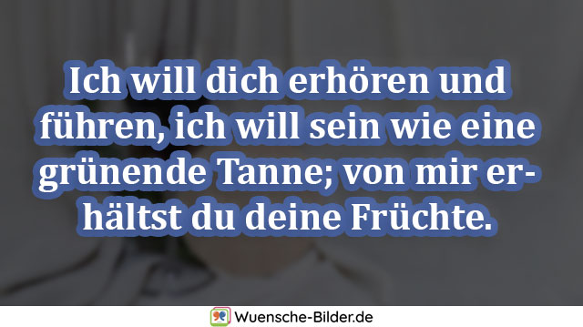 Ich will dich erhören und