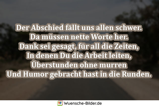 Der Abschied fällt uns allen