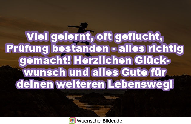 ᐅ Gluckwunsche Zur Bestandenen Prufung Lustige Spruche Und Bilder