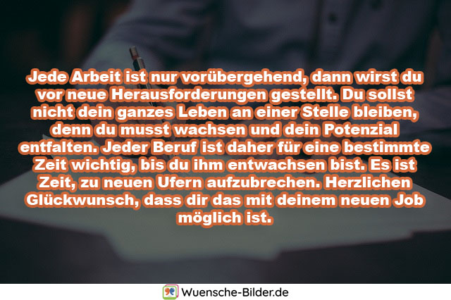 Jede Arbeit ist nur vorübergehend